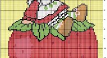 Graficos de Punto de Cruz: Frutillitas
